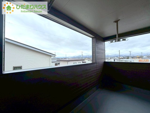 郡山市安積町荒井第6　新築戸建　3号棟のバルコニー|雨の日も安全なインナーバルコニー☆安心してお出かけできますね(^_-)-☆