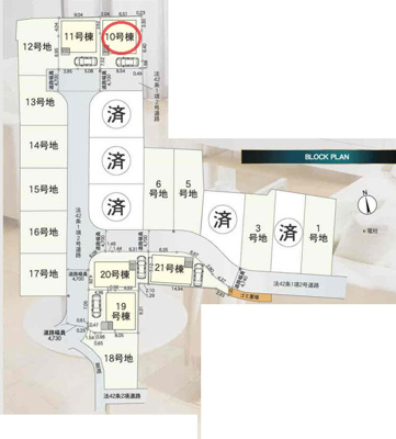 【区画図】 | クレイドルガーデン枚方市長尾峠町第３ | 区画図