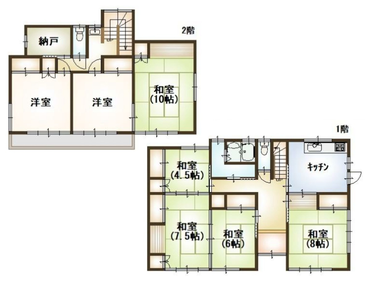 【中古戸建】前橋市天川大島3丁目の間取り|■間取り図｜敷地面積：205.00（約62.01坪）　建物面積：153.6（約46.46坪）