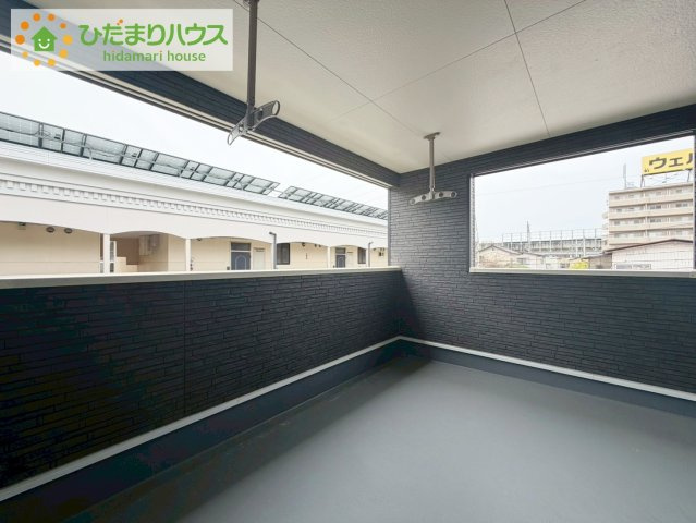 郡山市昭和第9　新築戸建　5号棟の周辺|広いインナーバルコニーは、ランドリースペースだけでなく、椅子を置いて風にあたりながら読書なんていかがでしょうか(^^♪