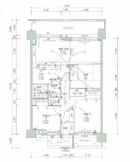 【間取り】 | シーサイドパレスフェニックス古賀 | 専有面積約84平米の広々3LDK。
ペット可マンションで大切な家族とお過ごしいただけます
