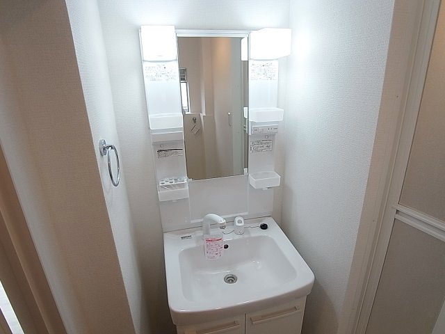 南五葉ハイツの洗面所|シャワー付きの独立洗面