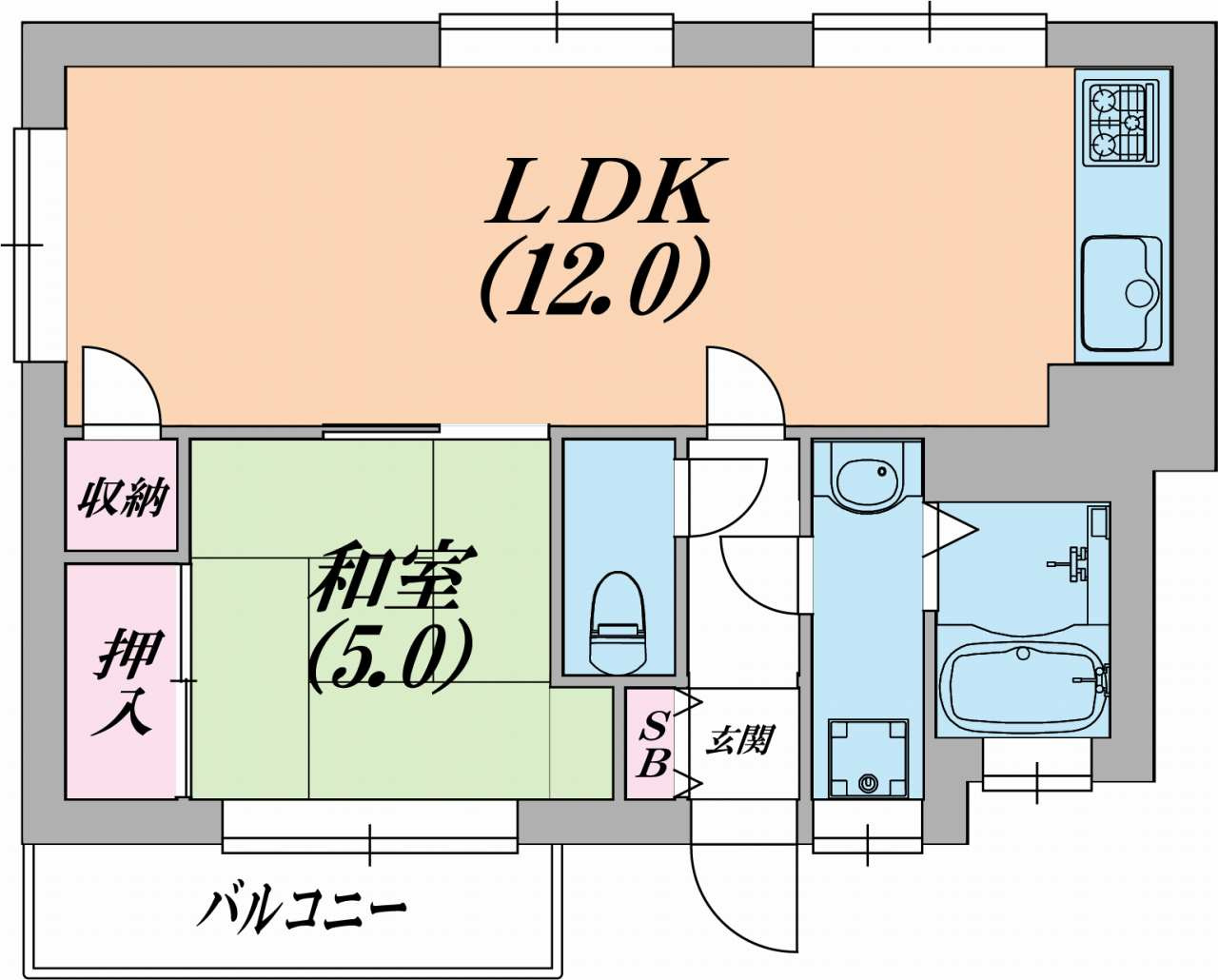 南五葉ハイツの間取り