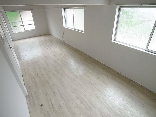 南五葉ハイツの居間・リビング|採光良好・改装済みの美麗室内