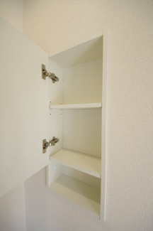 【収納】 | 【仲介手数料無料！！】府中市浅間町4丁目　新築戸建て（全1棟）1号棟　6190万円 | トイレ内収納