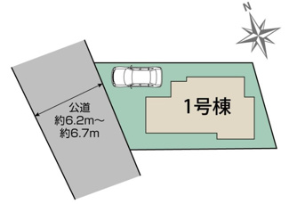 【区画図】 | 【仲介手数料無料！！】府中市浅間町4丁目　新築戸建て（全1棟）1号棟　6190万円