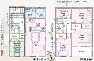 【間取り】 | 郡山市安積町荒井新築一戸建て3棟