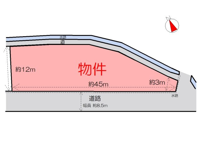 丹波市山南町野坂の売地の土地図