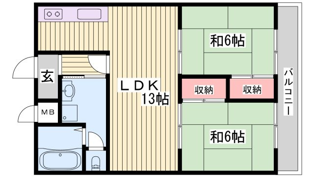 コーポ水田の間取り