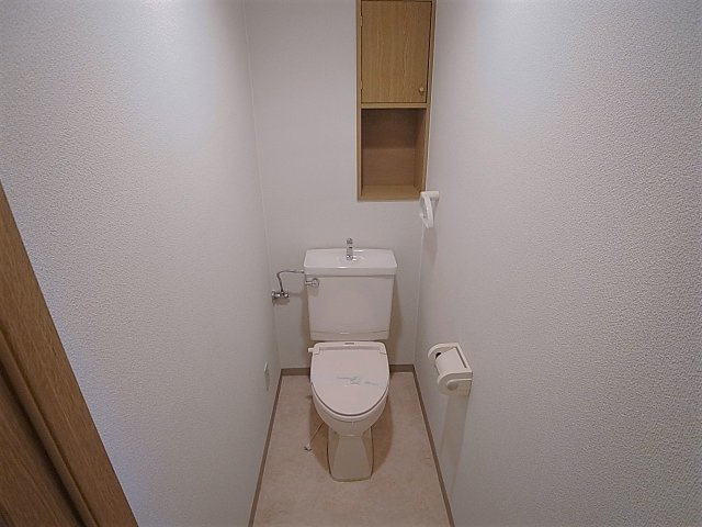 神戸市兵庫区荒田町３丁目の賃貸マンションのトイレ|広々トイレ。収納も有り(＾＾