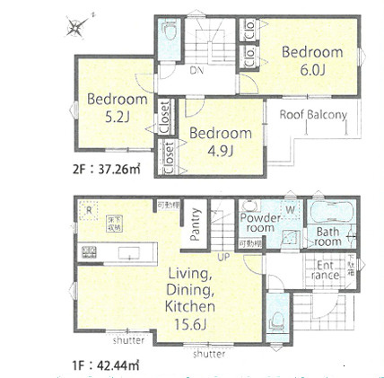 北本市本宿７丁目　新築一戸建て　リナージュ　01の間取り|北本市本宿７丁目　新築一戸建て　リナージュ　01、3LDK、土地面積100.34m2、建物面積79.70m2