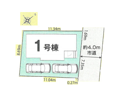 北本市本宿７丁目　新築一戸建て　リナージュ　01の区画図|1号棟