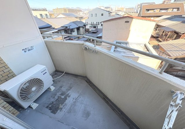 レスポアール四条大宮のバルコニー