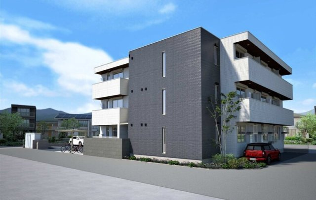 菊池郡菊陽町大字原水のアパートの外観