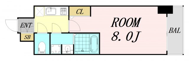 アルグラッド梅田WEST　仲介手数料無料の間取り