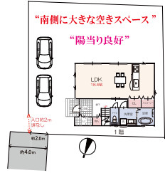 【仲介手数料無料】入間市下藤沢５期　全１棟　入間市の新築住宅なら西武ハウジングの区画図