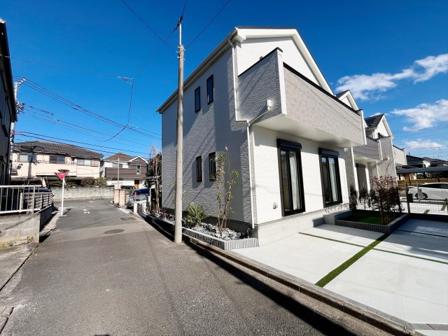 祝　成約済み　八王子市　大和田町5丁目　新築戸建ての前面道路含む現地写真|～仲介手数料無料☆八王子ひなた不動産～　八王子市大和田町　新築戸建て