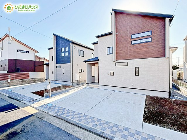 【外観】 | 水戸市千波町4期　新築戸建　１号棟 | 洗練された美しさが生まれる、スタイリッシュな外観です(^^)/