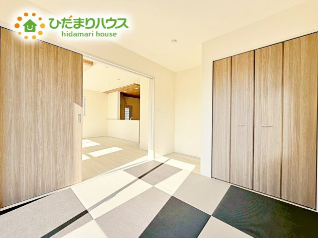 【和室】 | 水戸市千波町4期　新築戸建　2号棟 | 客間としてもお子様のプレイルームとしてもご活用頂けます。将来は寝室としても利用でき二階に上がらず生活導線を作ることができ大変重宝するスペース！