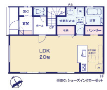 【仲介手数料無料】KIP入間市豊岡１期　全１棟１号棟　新築住宅は西武ハウジングの間取り
