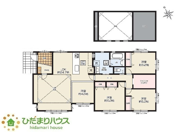 【間取り】 | 水戸市小吹町1期　新築戸建 | 吹抜けで開放的なLDK！