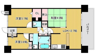 【間取り】 | ライオンズマンション千里丘ガーデンシティ