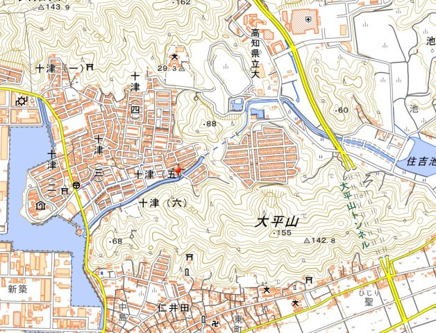 高知市一棟アパートの地図