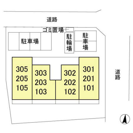 クレシアコートの区画図
