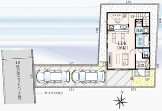 【間取り】 | 【仲介手数料無料！！】府中市若松町3丁目　新築戸建て（全1棟）1号棟　5680万円