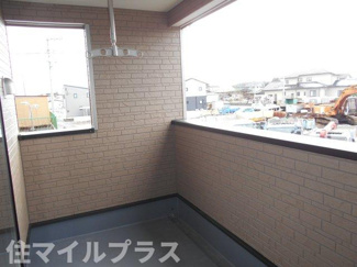 【バルコニー】 | 鏡石町旭町新築一戸建て3棟 | 広々としたバルコニーです