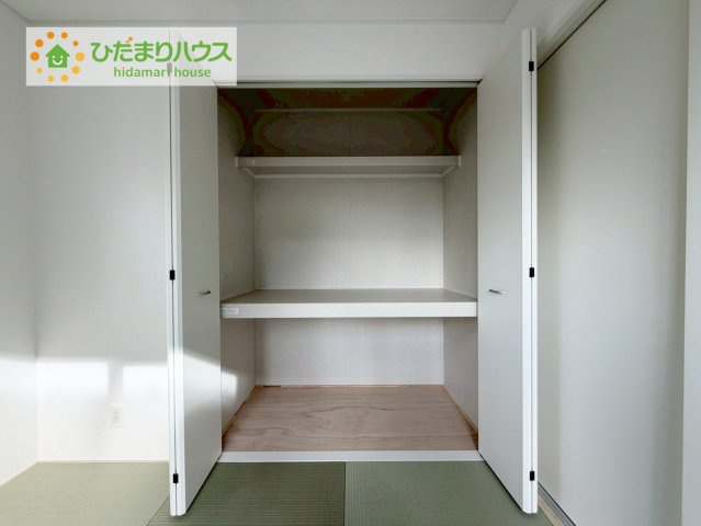 本宮市本宮千代田　第3　4号棟の収納|和室にも大容量のクローゼット完備！
お布団やお子様のおもちゃなどがスッキリ収納できますね(^^♪