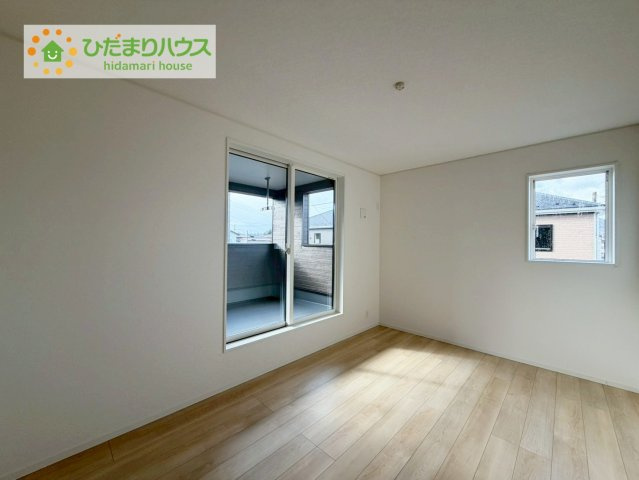 本宮市本宮千代田　第3　4号棟の寝室|ベッドを置いても余裕の広さがあります。パソコンや趣味のスペースなどインテリアを考えるのも楽しみですね！