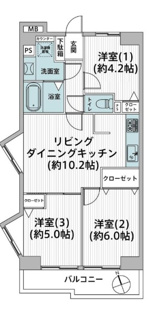 【間取り】 | コスモ稲毛ロイヤルステージ