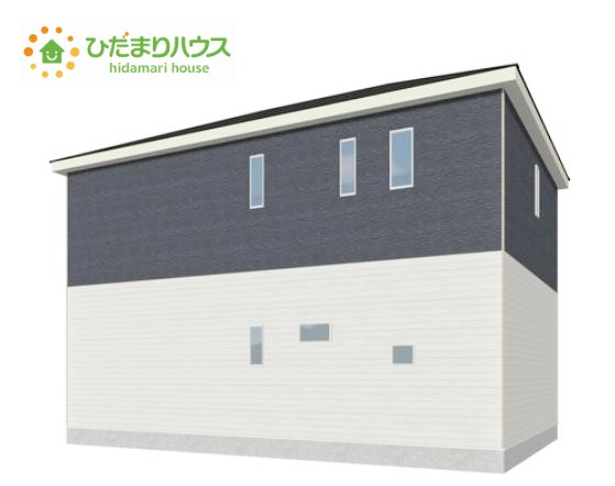 東海村村松第4　新築戸建の外観パース|スタイリッシュな外観です(^^)/