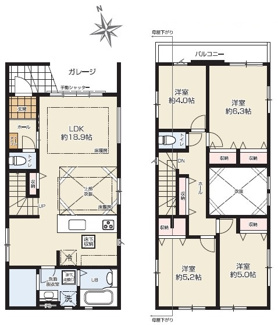 【間取り】 | 国立市東３丁目　全２棟　２号棟　仲介手数料無料！