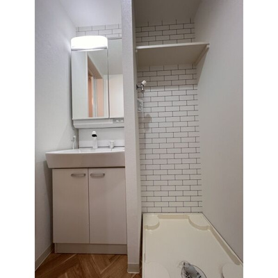 【洗面所】 | Calm庄内通(カームショウナイドオリ) | スペースが確保できる洗面所です