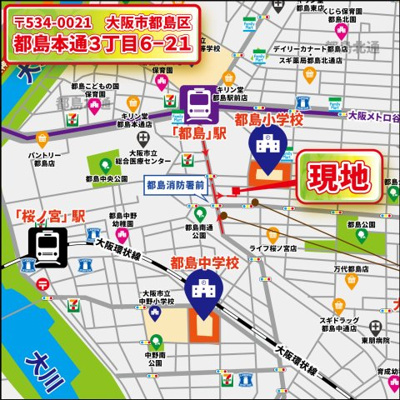 【地図】 | 大阪市都島区都島本通3丁目　新築戸建て♪ | 【現地案内拡大地図】
〒534-0021
大阪市都島区都島本通3丁目6-21