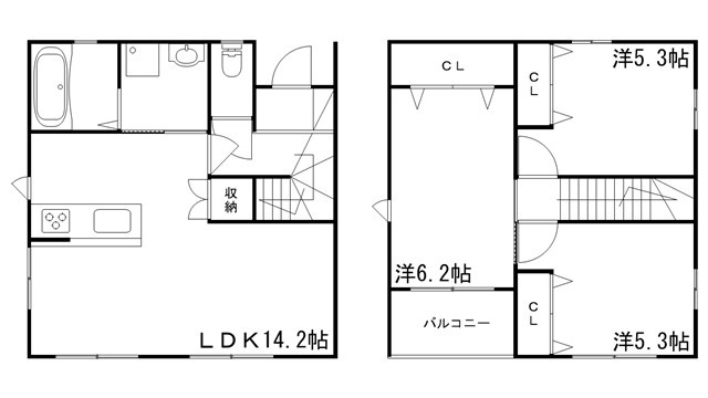 ノーブル中島の間取り