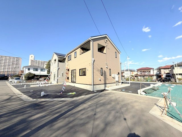 昭島市拝島町3丁目全３棟　新築分譲の前面道路含む現地写真