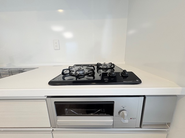 大泉学園コーポラスの設備|グリル付2口コンロ