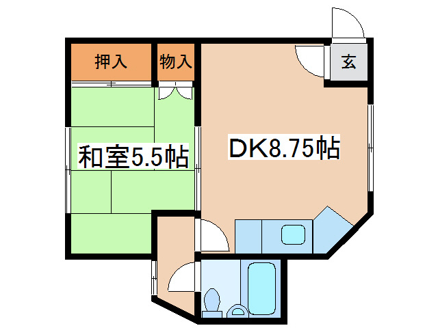 田中マンション（新富）の間取り