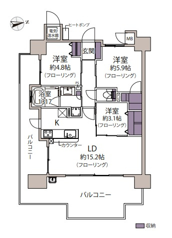 【間取り】 | ヒューマインド美野島並木通り☆仲介手数料無料☆