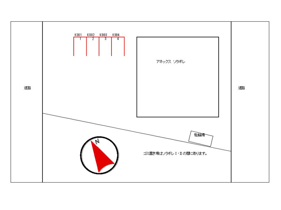 アネックス　ソラボレの区画図|駐車場