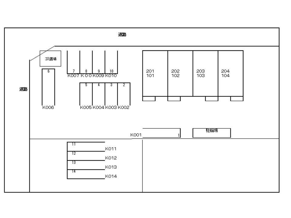アンジュ・パルの駐車場|駐車場