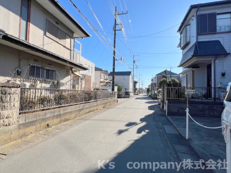 高座郡寒川町宮山　建築条件なし　売地　B区画の前面道路含む現地写真|2026.2.5撮影◇