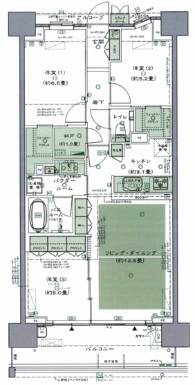 【間取り】 | スカイティアラ ウエスト | 東南向きのお部屋なので、陽当たり・通風良好です。入居者様が居ますが、内覧可能です！