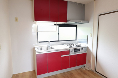 【キッチン】 | メープルハイム A | キッチン（２口ガスコンロ・グリル付き）