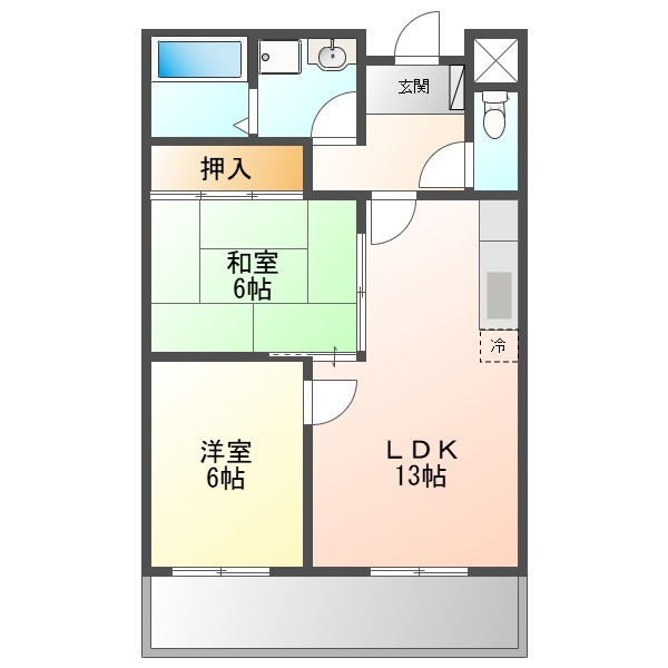 カサパルクの間取り|※図面と現況が異なる場合は現況を優先します。