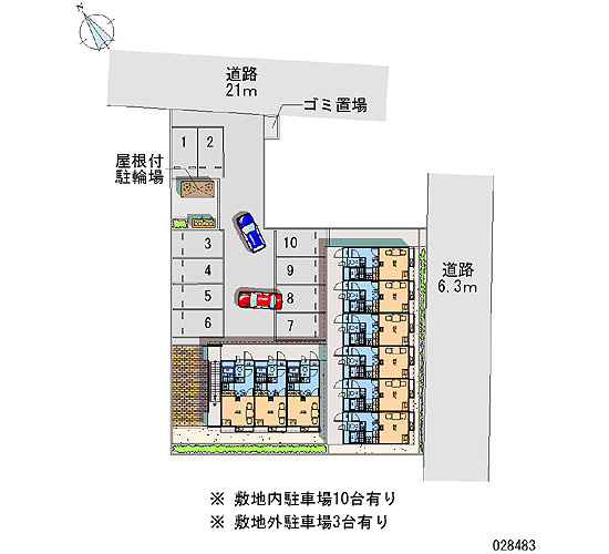 レオパレスNEMOTOの駐車場|画像4