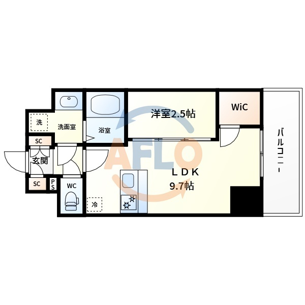AFFLUENCE難波EAST　浪速小学校区の間取り|AFFLUENCE難波EAST　間取り